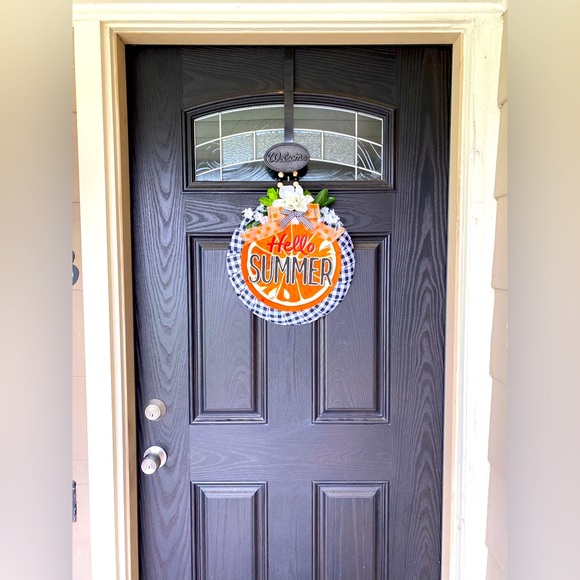 ☀️ HELLO SUMMER ☀️ HANDCRAFTED FRONT DOOR WREATH 🌟NEW🌟 - Picture 11 of 12